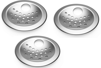 Ytc Floor Stainless Steel Push Down Strainer(12.7 cm Set of 3)