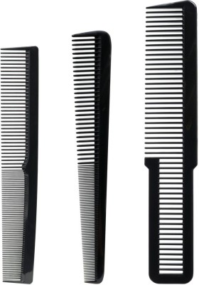 SANDIP Hair Stylists Professional Styling Comb Set Variety Pack Great for All Types Styles 3Pcs Salon Hairdressing Tool Multifunction Pro Barbers Brush Combs Cutting Sets Kit Massage Women Men Kids-pack of 3