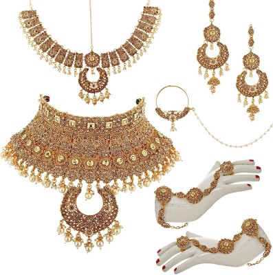 Lucky Jewellery Alloy Gold-plated Gold Jewellery Set(Pack of 1)