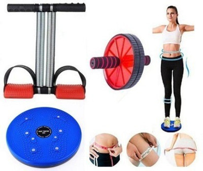 Shopeleven Home Gym General Fitness Workout Exerciser Tummy Ttimmer Ab Wheel Twister Ab Exerciser(Multicolor)