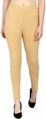 SriSaras Ankle Length  Ethnic Wear Legging(Beige, Solid)