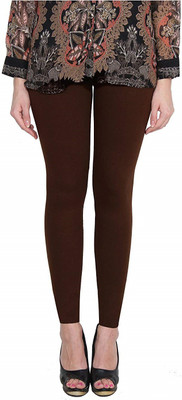 SriSaras Mid-Calf Length  Ethnic Wear Legging(Brown, Solid)