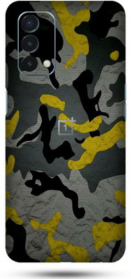 OggyBaba 1+nord n200, Phone Back side Protector and Camera Protector Mobile Skin(Military Orange Camouflage Skin Matte Finish Skin.)