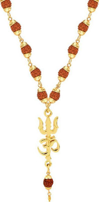 reyiys OM Trishul Rudrashak Gold-plated Plated Alloy Chain Set
