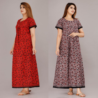 SHRI SHYAM PRINTS Women Nighty(Multicolor)