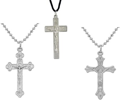 CResha Jesus Cross Pendant Brass Metal Locket