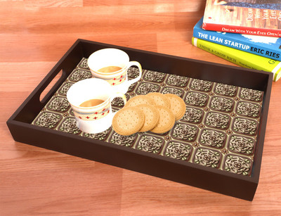 BPDESIGNSOLUTION Jackson Printing Serving Tray for Kitchen serveware Coffee Tray Table Tray Size 15x9.5x1.85 inch Tray
