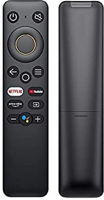 Electvision Remote Control for LED Lcd television compatible with Realme led tv with voice function Remote Controller(Black)