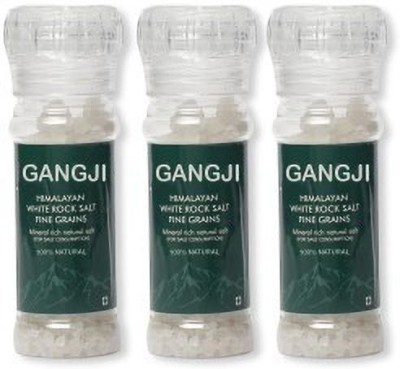 Gangji Himalayan Dark Pink Rock Salt Fine Grain (125g) Pack of 3 Rock Salt(125 g, Pack of 3)