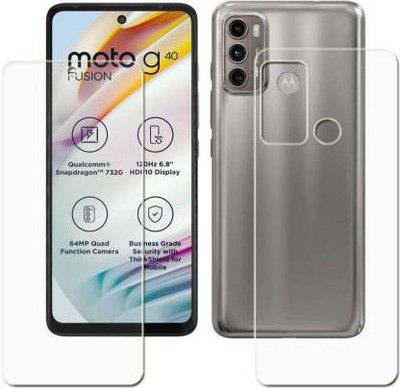 PONDRIK Front and Back Screen Guard for Motorola Moto G40 Fusion(Pack of 2)