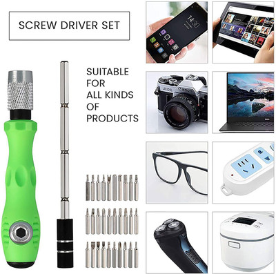 Black Camel 32 in 1 Precision Screwdriver Set mini magnetic Set Screw Driver Phone Laptop Watch Repair tool kit Ratchet Screwdriver Set(Pack of 1)