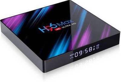 13-HI-13 4K Wi-Fi TV box H96 MAX TV Box Android 10 4G ROM AND RAM 32GB USB3.0 H.265 WiFi Bluetooth 5.0 4K 3D Android box Streaming Media Player|Set-top Boxes| Media Streaming Device  (Black)