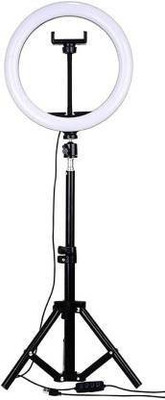 FIXTSON 10 inch Dimmable LED Selfie Ring Light Flash(Black)