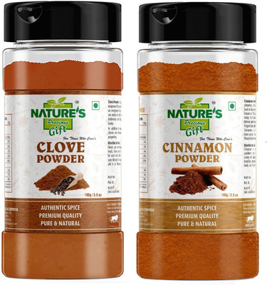 Nature's Precious Gift Clove (Laung) Powder & Cinnamon Powder - 100g Each / 3.5 Oz Spice Jar(2 x 100 g)