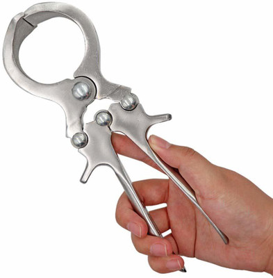 Forgesy Stainless Steel Without Blood Pig Sheep Castration Clamp Castration Tool Castration Forceps Veterinary Livestock Male Animals Pliers Special Tool 9 '' Utility Forceps