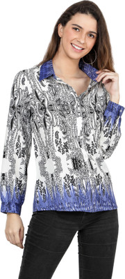 TSM Casual Ethnic Motifs Women Blue Top
