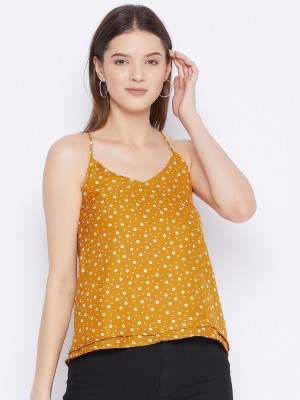 PURYS Casual Printed Women White, Yellow Top