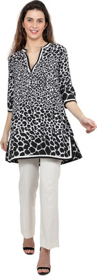 TSM Casual Printed Women White, Black Top