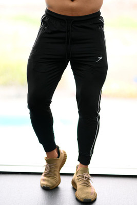 FuaarK Self Design Men Black Track Pants