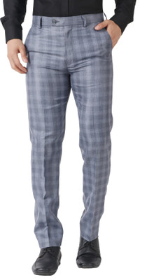 SYLZON Regular Fit Men Grey Trousers