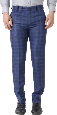 SYLZON Regular Fit Men Blue Trousers