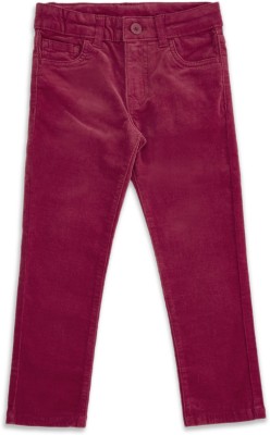 Pantaloons Junior Regular Fit Girls Maroon Trousers