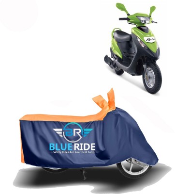 BLUERIDE Two Wheeler Cover for Mahindra(Flyte, Blue, Orange)