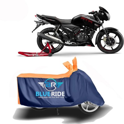 BLUERIDE Two Wheeler Cover for TVS(Apache RTR 180, Blue, Orange)