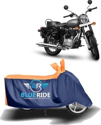 BLUERIDE Two Wheeler Cover for Royal Enfield(Bullet 350, Blue, Orange)