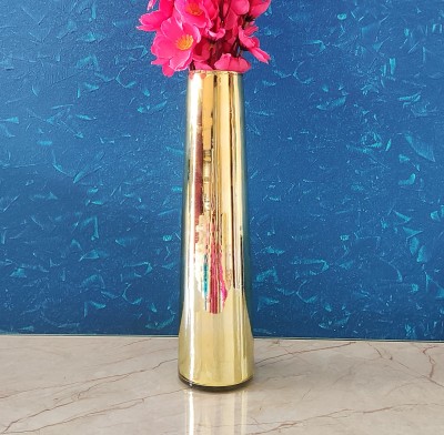 AGAMI Glass Vase(12 inch, Gold)