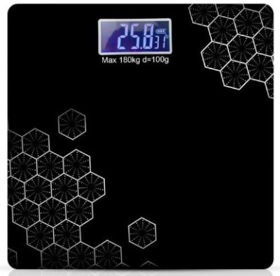 Wellstar Heavy Duty Personal Digital Weight Machine With Large LCD Display and 4 Sensor Technology For Accurate Weight Weighing Scale(Strip Print) Weighing Scale(Black)