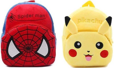 7Eleven Enterprise BM-R_Spider Man & Pikachu Combo 12 L Backpack(Yellow)