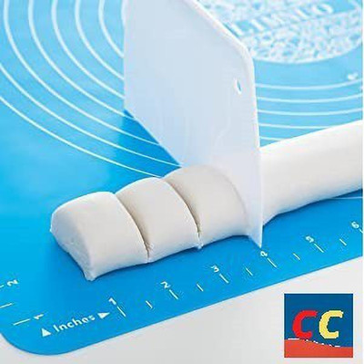 CrowdClicks Non-Stick Silicon Reusable Pastry Fondant Dough roti chapatti Rolling Baking Sheet mat with Measurements – Colour Blue (Pack of 1) Food-grade Silicone Baking Mat(Pack of 1)