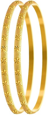 TAP Fashion Copper Gold-plated Bangle Set(Pack of 2)