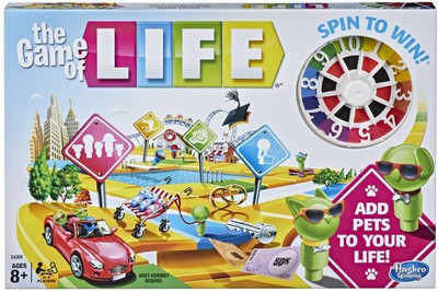 Amaxone The Game of Life Game Family Board Game for 2-4 Players Indoor Game for Kids Board Game Accessories