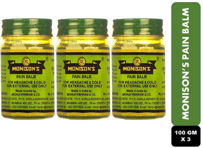 Monisons Pain Balm 300G pack of 3 Balm(3 x 100 g)