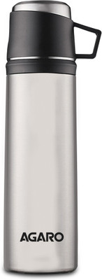 AGARO 800 ml Steel Flask(Pack of 1, Black)