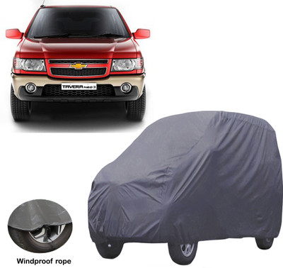 ABS AUTO TREND Car Cover For Chevrolet Tavera (Without Mirror Pockets)(Grey)