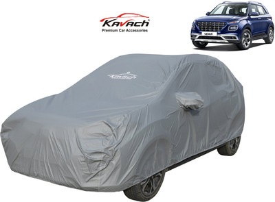 Kavach Car Cover For Hyundai Venue (With Mirror Pockets)(Grey)