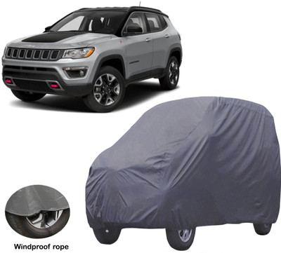 ABS AUTO TREND Car Cover For Jeep Compass (Without Mirror Pockets)(Grey)