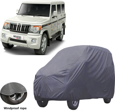 Eco Shopee Car Cover For Mahindra Bolero (Without Mirror Pockets)(Grey, For 2013, 2017 Models)