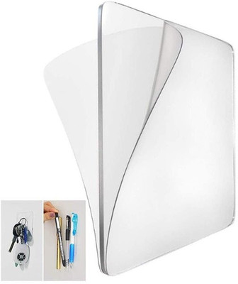 Shihen Double Sided 10 PCS Square Two Side Self Adhesive Tape Wall Mounted Traceless Sticky Multipurpose for Home and Kitchen Office Car Adhesive Tape (Manual)(Clear)