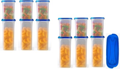 Password Plastic Grocery Container  - 1000 ml, 2000 ml(Pack of 12, Blue)