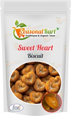 Seasonal Kart Sweet Flavour Heart Biscuits (Sweet Biscuits) Heart Shaped Biscuits Cookies Biscuit(200 g)