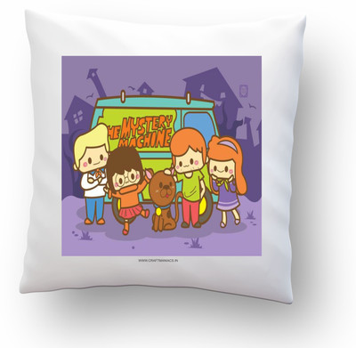 craft maniacs Faux Silk Cushions & Pillows Cover(40 cm*40 cm, White, Multicolor)