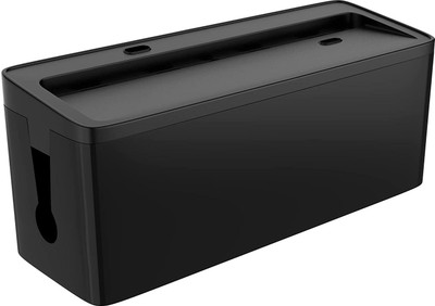 ELV 1 Compartments PLASTIC DESK ORGNIZER(Black)
