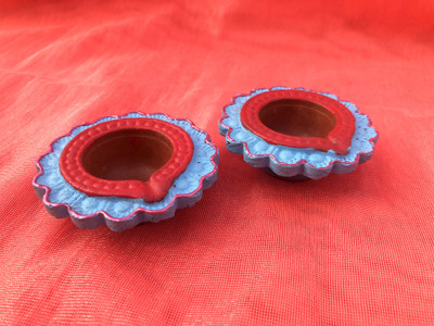 Creative Source Terracotta (Pack of 2) Table Diya Set(Height: 1 inch)