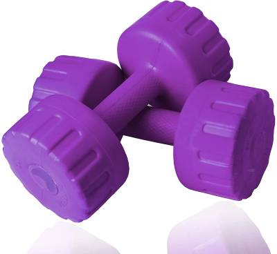 Aurion Matrix3Plastic Dumbell Set, 6 Kg Fixed Weight Dumbbell (3 kg x 2)Purple Fixed Weight Dumbbell