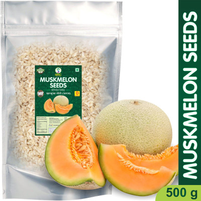 SRC Creations Muskmelon Seeds Kharbooj ke beej Without Shell Zipper Pouch Muskmelon Seeds(500 g)