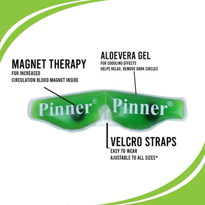PINNER Cold Face Eye Mask Ice Pack Reduce Face Puff,Dark Circles,Gel Beads Hot Heat Cold Compress Pack,Face SPA for Woman Sleeping(2 Items in the set)